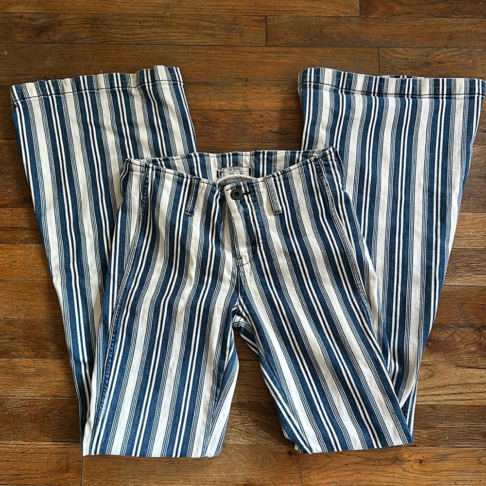 free people stripe denim jeans